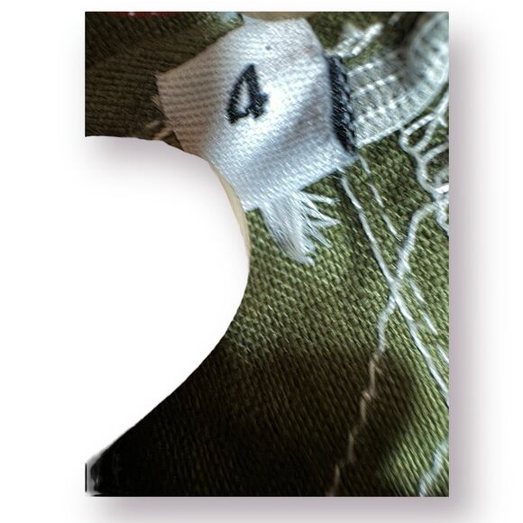 Pete & Greta 100%‎ Green Linen Belted Cargo Mini Skirt Size 4 Retro Midi Skirt - Picture 8 of 10